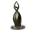Image 2 : Modern art Creation of Two Beings Becoming One Bronze Sculpture