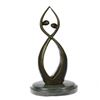 Image 3 : Modern art Creation of Two Beings Becoming One Bronze Sculpture