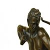 Image 5 : Man With Bow and Arrow Striking Lion Bronze Sculpture