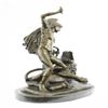 Image 1 : Roman Warrior Attacks savage Beast Lion Bronze Sculpture