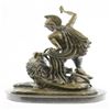 Image 4 : Roman Warrior Attacks savage Beast Lion Bronze Sculpture