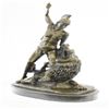 Image 7 : Roman Warrior Attacks savage Beast Lion Bronze Sculpture