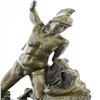 Image 8 : Roman Warrior Attacks savage Beast Lion Bronze Sculpture