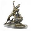 Image 9 : Roman Warrior Attacks savage Beast Lion Bronze Sculpture
