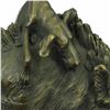 Image 4 : Wild Boar Bronze Sculpture on Marble Base Figurine