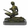 Image 3 : Amazon Nude Woman With Sword Bronze Statue