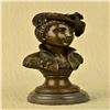 Image 4 : Nude Female Bust Bronze Sculpture on Marble Base Statue