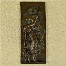 French Bronze Statue Bas Relief Sculpture