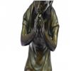 Image 8 : Mother Virgin Mary Praying Bronze Sculpture on Marble Base Statue