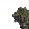 Image 2 : Angry Hungry Male Lion on Marble Base Bronze Sculpture