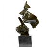 Image 2 : Man Hush Up Bronze Sculpture on Marble Base Figurine