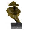 Image 4 : Man Hush Up Bronze Sculpture on Marble Base Figurine