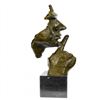 Image 5 : Man Hush Up Bronze Sculpture on Marble Base Figurine