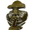 Image 7 : Man Hush Up Bronze Sculpture on Marble Base Figurine