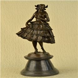 Classic Well Dressed Lady Bronze Sculpture