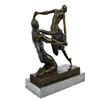 Image 2 : Ballerina Dance Bronze Statue on Marble Base Sculpture