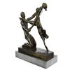 Image 4 : Ballerina Dance Bronze Statue on Marble Base Sculpture