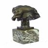 Image 2 : Labrador Puppy Bust Bronze Statue on Marble Base Sculpture