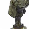 Image 6 : Labrador Puppy Bust Bronze Statue on Marble Base Sculpture