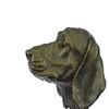 Image 7 : Labrador Puppy Bust Bronze Statue on Marble Base Sculpture