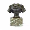 Image 9 : Labrador Puppy Bust Bronze Statue on Marble Base Sculpture