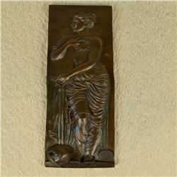 Nude Lady Wall Plaque Bronze Sculpture