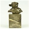 Image 6 : Female Bust Bronze Sculpture on Marble Base Figurine