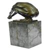 Image 2 : Nude Male Bronze Sculpture on Marble Base Statue