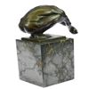 Image 4 : Nude Male Bronze Sculpture on Marble Base Statue