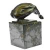 Image 9 : Nude Male Bronze Sculpture on Marble Base Statue