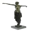 Image 2 : Turkish Dancer Bronze Sculpture on Marble Base Figurine