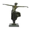 Image 3 : Turkish Dancer Bronze Sculpture on Marble Base Figurine