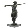 Image 5 : Turkish Dancer Bronze Sculpture on Marble Base Figurine