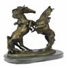 Image 1 : Two Large Wild Stallion Bronze Sculpture