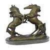 Image 3 : Two Large Wild Stallion Bronze Sculpture