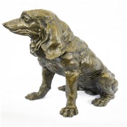 Hound Dog Garden Backyard Decor Bronze Sculpture