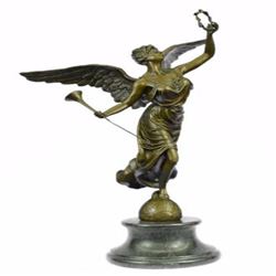 Christmas Angel Good Luck Holiday Bronze Sculpture