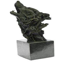 Crying Wolf Bronze Sculpture
