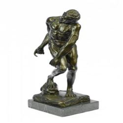 Elegant Nude Male Age of Bronze Sculpture