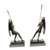 Image 4 : Pair Two Japanese Warrior with Shield Bronze Sculpture
