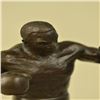 Image 2 : Boxing Champ Boxer Bronze Sculpture on Marble Base Statue