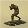 Image 4 : Boxing Champ Boxer Bronze Sculpture on Marble Base Statue