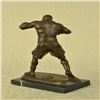 Image 5 : Boxing Champ Boxer Bronze Sculpture on Marble Base Statue