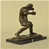 Image 6 : Boxing Champ Boxer Bronze Sculpture on Marble Base Statue