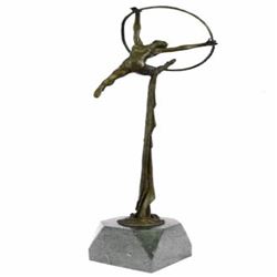 Gymnast Ballerina Trapeze Bronze Sculpture