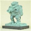 Image 3 : Abstract Baboon and Young Green Patina Bronze Sculpture