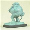 Image 4 : Abstract Baboon and Young Green Patina Bronze Sculpture