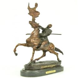 Native American Indian Bronze Sculpture