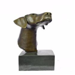Basset Hound Hush Puppy Bronze on Marble Base Statue