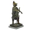 Image 5 : Roman Warrior Le Devoir Bronze Sculpture on Marble Base Statue